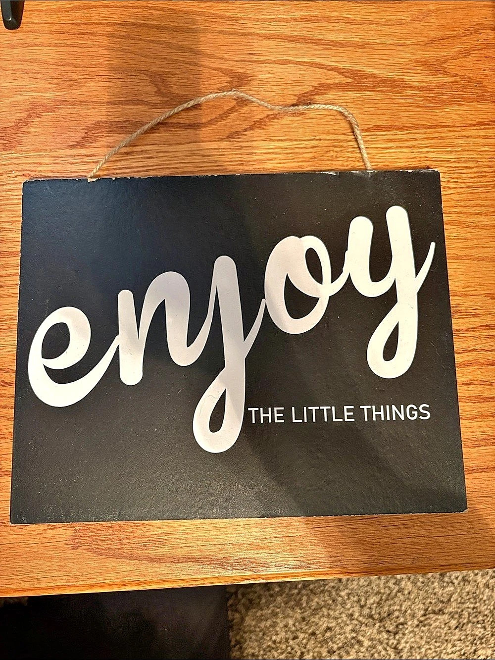 Primitives by Kathy Enjoy The Little Things Box Sign Black